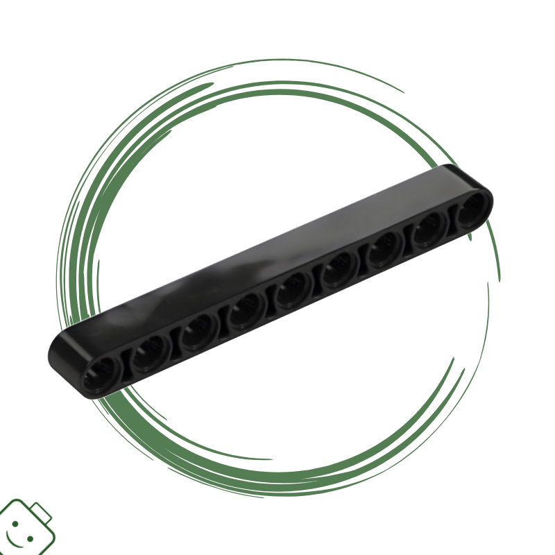 LEGO® dílek použitý - Black Technic, Liftarm Thick 1 x 9 / 40490#2