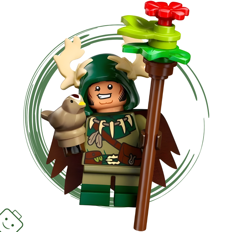 LEGO® minifigurka Dungeons & Dragons® Půlčí druid (Halfling Druid) / 71047 coldnd-5