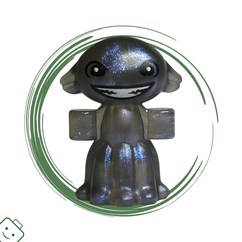 LEGO® dílek Grindylow with Black Eyes and Wide Open Mouth Smile with White Teeth Pattern / 3269pb01