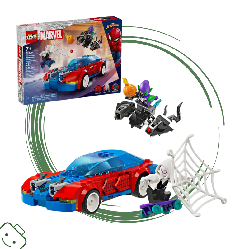LEGO® Marvel Spider-Manovo závodní auto a Venom Zelený goblin / 76279
