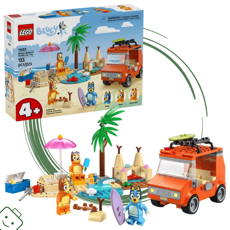 LEGO® Bluey - Bluey a rodinný výlet autem na pláž / 11202