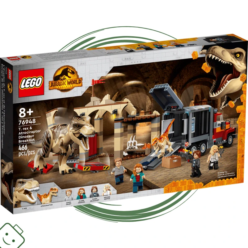 LEGO® Jurassic World™ Útěk T-rexe a atrociraptora / 76948