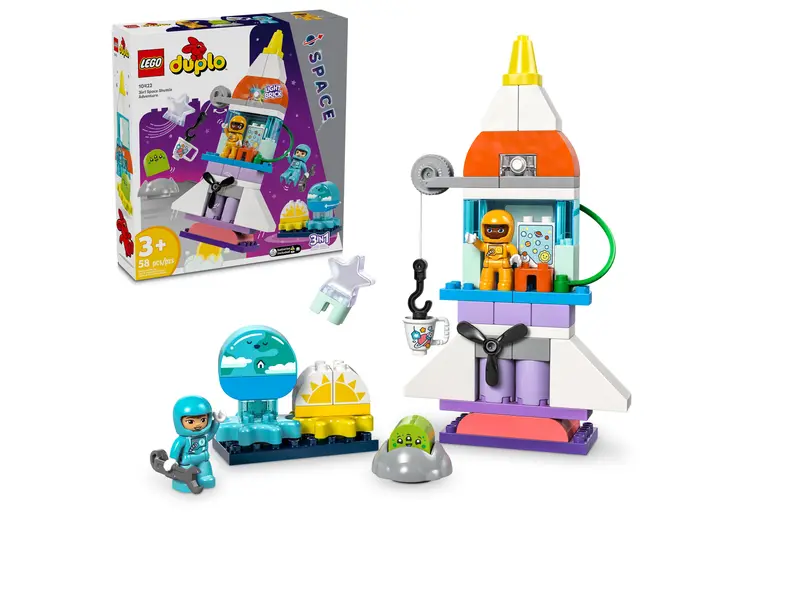 LEGO® DUPLO® Vesmírné dobrodružství s raketoplánem 3 v 1 / 10422