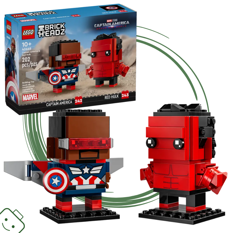 LEGO® Marvel Figurky Kapitána Ameriky a Červeného Hulka / 40668