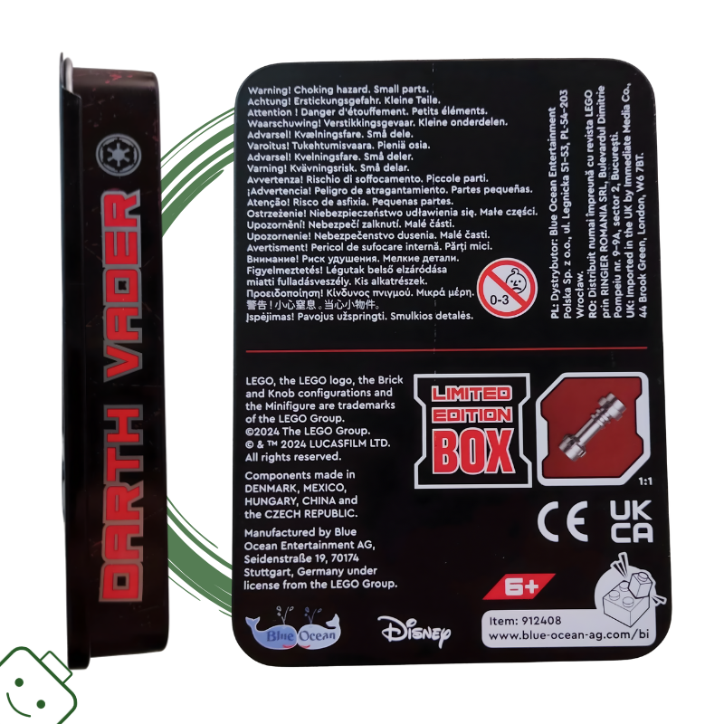 LEGO® Star Wars™ Kovová krabička Darth Vader s minifigurkou - limitovaná edice / 912408-1 sw1273