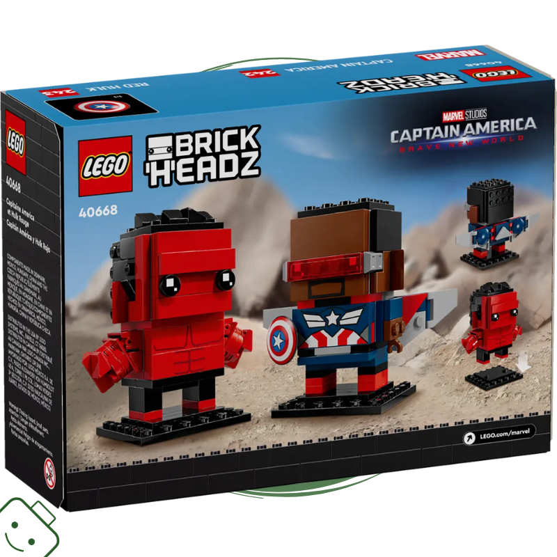 LEGO® Marvel Figurky Kapitána Ameriky a Červeného Hulka / 40668