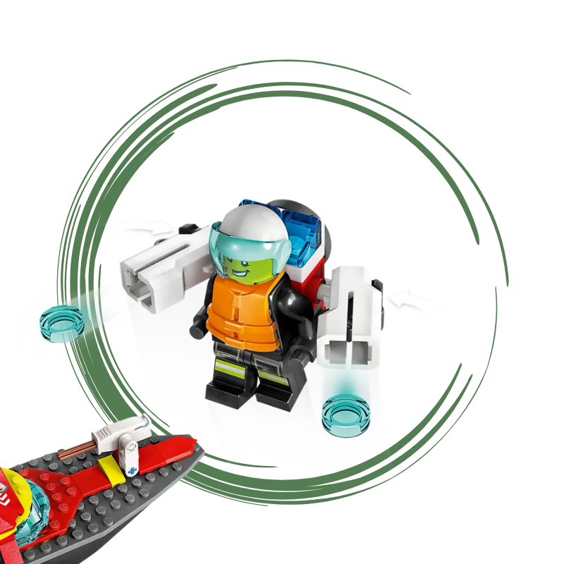LEGO® City Hasičská záchranná loď a člun / 60373