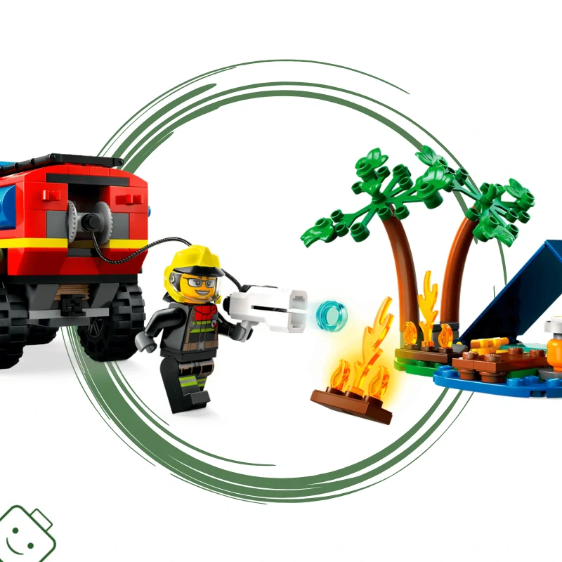 Lego® City Hasičský vůz 4x4 a záchranný člun / 60412