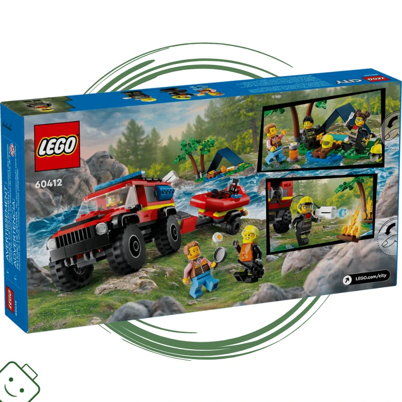 Lego® City Hasičský vůz 4x4 a záchranný člun / 60412