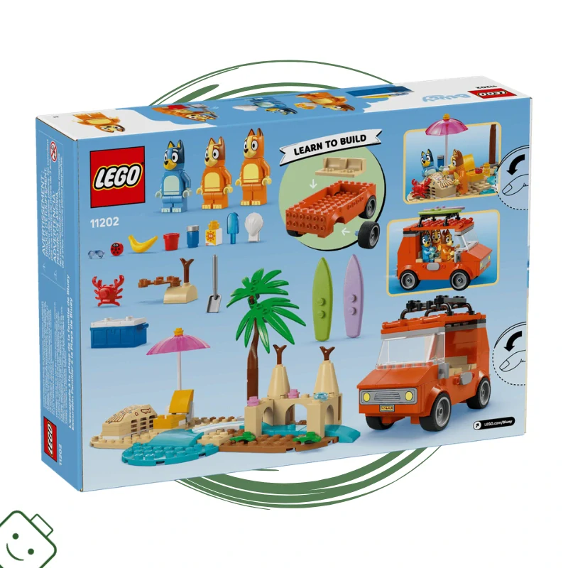 LEGO® Bluey - Bluey a rodinný výlet autem na pláž / 11202