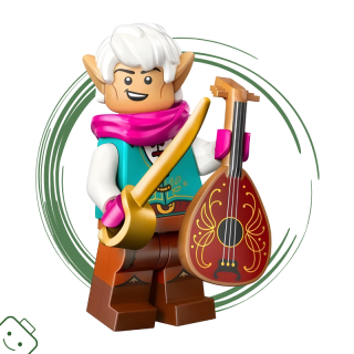 LEGO® minifigurka Dungeons & Dragons® Elfský zpěvák (Elf Bard) / 71047 coldnd-9