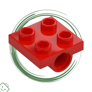 LEGO® dílek Plate Special 2 x 2 with 1 Pin Hole [Complete Underside Rib] / 10247