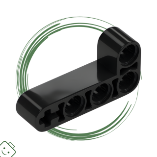 LEGO® dílek Technic, Liftarm, Modified Bent Thick L-Shape 2 x 4 / 32140