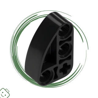 LEGO® dílek Technic, Liftarm, Modified L-Shape Quarter Ellipse Thick 2 x 3 / 71708