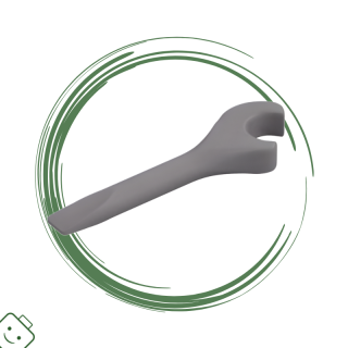 LEGO® dílek Minifigure, Utensil Tool Spanner Wrench / Screwdriver / 4006