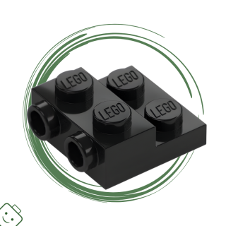 LEGO® dílek Plate, Modified 2 x 2 x 2/3 with 2 Studs on Side - Hollow Bottom Tube / 4304