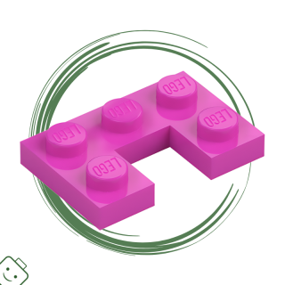 LEGO® dílek Plate, Modified 2 x 3 with 1 x 1 Cutout / 73831