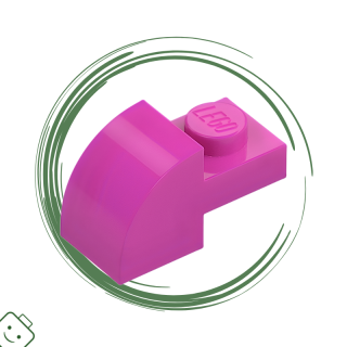 LEGO® dílek Slope, Curved 2 x 1 with Recessed Stud / 5841