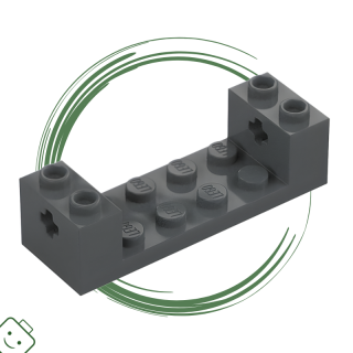 LEGO® dílek Technic, Brick 2 x 6 x 1 1/3 with Axle Holes and Bottom Stud Holders / 3668