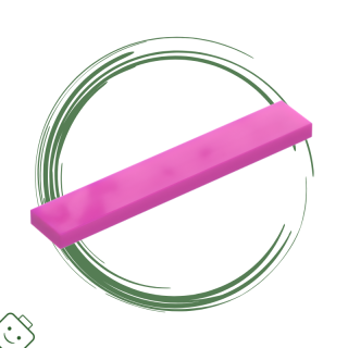 LEGO® dílek Tile 1 x 6 / 6636