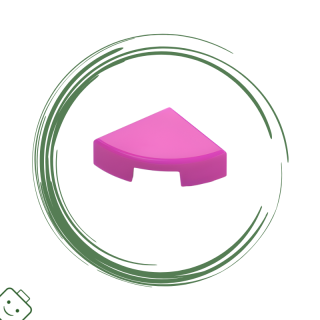 LEGO® dílek Tile, Round 1 x 1 Quarter / 25269