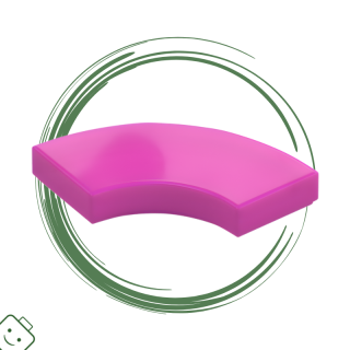 LEGO® dílek Tile, Round Corner 2 x 2 Macaroni / 27925