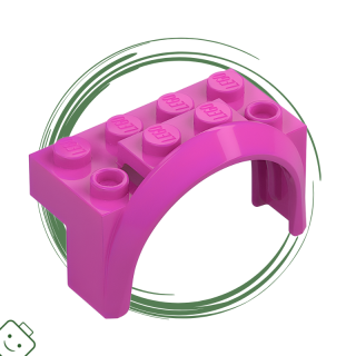 LEGO® dílek Vehicle, Mudguard 4 x 2 1/2 x 2 with Arch Round / 3387