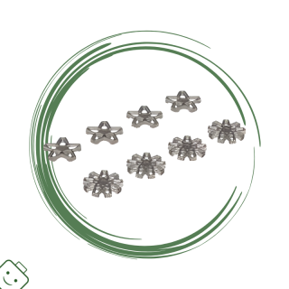 LEGO® dílek Wheel Cover 5 Spoke Rimless and 9 Spoke Rimless for Wheel 72206pb01, 8 in Bag - 4 of Each (Multipack) / 6825