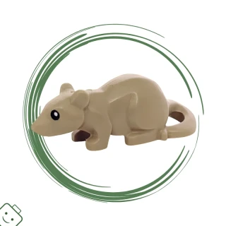 LEGO® dílek Rat / Mouse with Black Eyes Pattern / 36756pb01