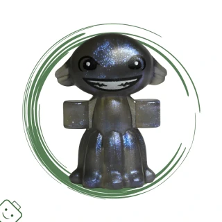 LEGO® dílek Grindylow with Black Eyes and Wide Open Mouth Smile with White Teeth Pattern / 3269pb01