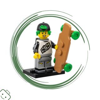 LEGO® minifigurka 27. série Longboardistka (Longboarder) / 71048 col27-7