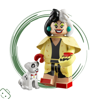 LEGO® minifigurka Sté výročí Disney™ Cruella De Vil a štěně dalmatina / 71038-13 / coldis100-13