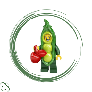 LEGO® minifigurka 20. série Dívka v kostýmu hrášku (Peapod Costume Girl) / 71027 col20-3