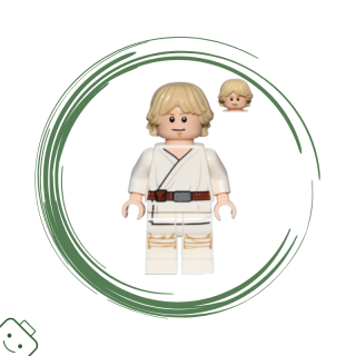 LEGO® minifigurka Star Wars™ Luke Skywalker (Tatooine, White Legs, Stern / Smile Face Print) / 75290 sw0778