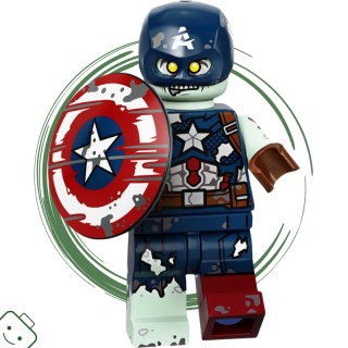 LEGO® minifigurka Studio Marvel 1. série Zombie Captain America / 71031 colmar-9
