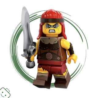 LEGO® minifigurka 25. série Nelítostná barbarka (Fierce Barbarian) / 71045-col25-11