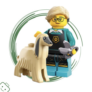 LEGO® minifigurka 25. série Psí kadeřnice (Pet Groomer) / 71045-col25-12